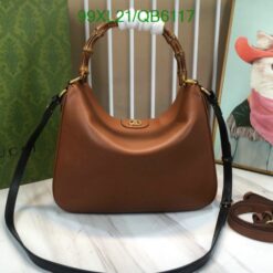 Gucci Diana FAKE Leather Bag in Brown, a luxurious and versatile accessory.