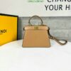 "Fendi Peekaboo ISeeU Small Bag ZB7481 with quilted leather and gold twist closure