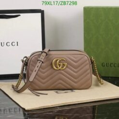 Gucci GG Marmont Small Shoulder Bag in Red - Bold and striking.