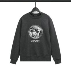 Versace long sleeve sweatshirt in grey cotton