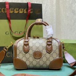 Gucci Knockoff Small Duffle Interlocking G Bag RB67278 in Brown