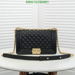 Chanel Boy Medium Leather Handbag YB4901 - front view