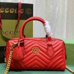 Vibrant counterfeit Gucci GG Marmont Red Bag