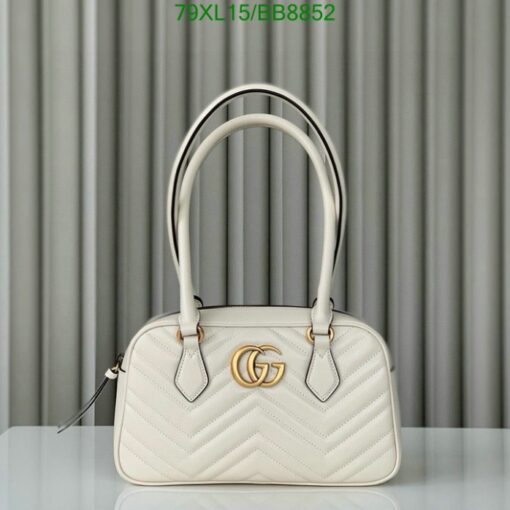 Gucci copy Marmont Mini Bag BB88522 in White with Gold-Toned Hardware