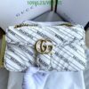 Gucci Balenciaga GG Marmont Shoulder Bag Replica YB413 in White.