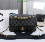 Chanel Quilted Medium Double Flap Bag RB8931 in black