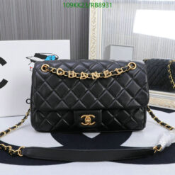 Chanel Quilted Medium Double Flap Bag RB8931 in black