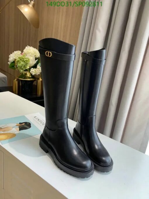 Dior Tory Burch knee-high boots in napa cowhide