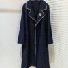 Chanel Women's Long Wool Coat ZC8420 in Night Blue