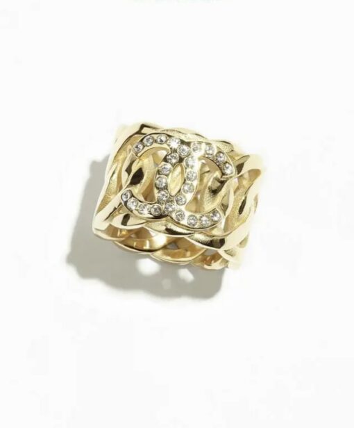 Chanel Dupe Gold Fashion Ring for Women DJ3