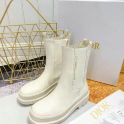 Elegant Dior Designer Ankle Boots in white, crafted for sophistication and comfort.