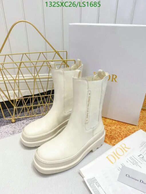 Elegant Dior Designer Ankle Boots in white, crafted for sophistication and comfort.