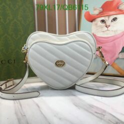 Gucci Heart SMALL Bag in White, showcasing classic elegance