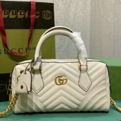 Pristine counterfeit Gucci GG Marmont White Bag