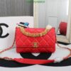 Chanel Knockoff Quilted Classic Flap Bag RB8929 in red leather