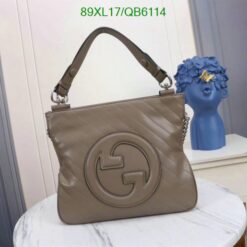 Gucci Blondie copy Bag aaaa in Americano, showcasing the classic Round Interlocking G emblem.