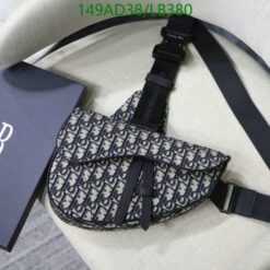 Christian Dior Knockoff Mirror Oblique Jacquard Saddle Bag LB38291