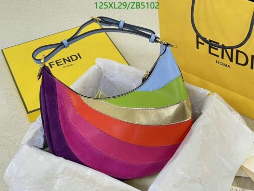 Fake Fendi Multicolor Fendigraphy Small Leather Handbag ZB59952