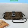 Fendi AAAA Copy Baguette Brown Fabric Bag JB573628