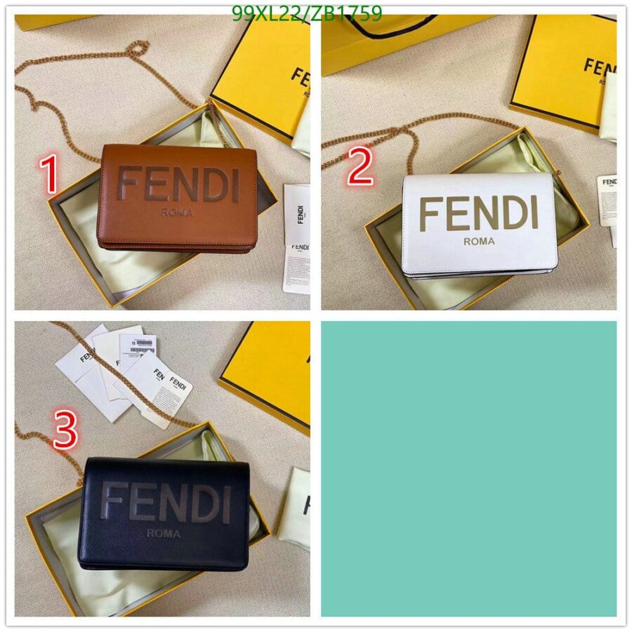 Fendi Duplicate Chain Wallet Fendi Roma ZB1778 - Image 5