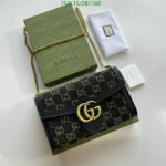 Black Small Gucci Horsebit 1955 designer tote bag featuring oversized GG logo