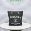 Chanel Deauville Chain Black Tote Bag made of durable canvas with leather accents