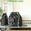 Dupe Chanel Black Backpack crafted from Calfskin 23B