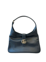 Dupe Gucci Large Aphrodite Black Shoulder Bag JLT821 - FRONT VIEW