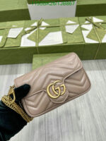 Dupe Gucci Super Mini Bag in Beige Matelassé Chevron Leather 476433