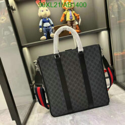 Gucci Medium GG Tote Bag in Black Leather NQP987