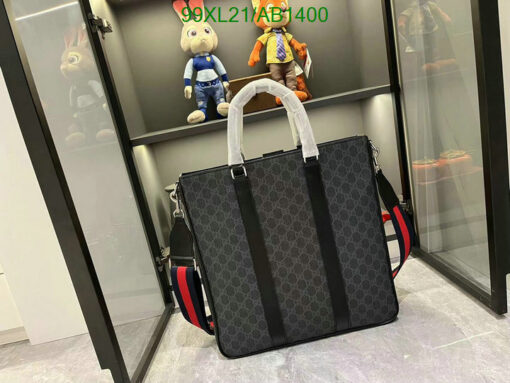 Gucci Medium GG Tote Bag in Black Leather NQP987