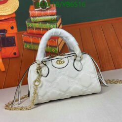 Gucci Mini White GG Quilted Knockoff Bag TLB604 IN USA