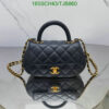 Knockoff Chanel Black Mini Coco Top Handle with Sheepskin 4579