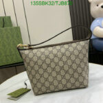 Gucci Ophidia Super Mini Shoulder Bag in Beige and Ebony GG Supreme Canvas 79585