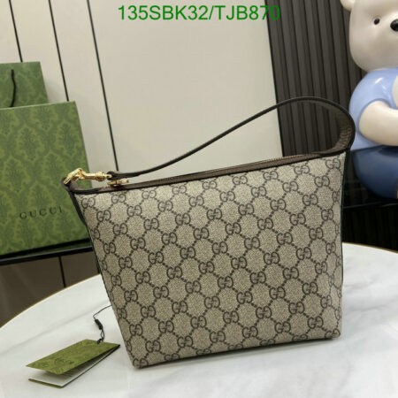 Gucci Ophidia Super Mini Shoulder Bag in Beige and Ebony GG Supreme Canvas 79585