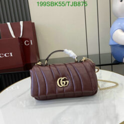 Knockoff Gucci Rosso Ancora Red Leather Mini Top Handle Bag HG258