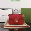 Red Gucci Knockoff Leather Shoulder bag LMT982 - FRONT IMAGE