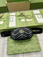 Replica Gucci Belt Bag Black made of Leather 476434