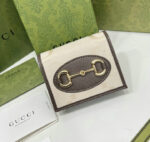 Gucci Horsebit 1955 purse knockoff in beige and ebony GG canvas with brown leather details