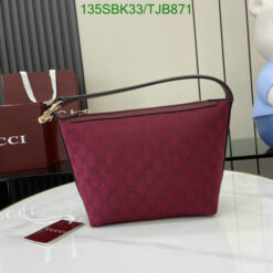 Replica Gucci Red Super Mini Shoulder Bag with Leather Trim Finish 795168