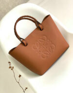 Replica Loewe Small Anagram Tote in Brown Classic Cowhide 011830