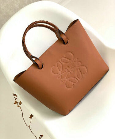 Replica Loewe Small Anagram Tote in Brown Classic Cowhide 011830