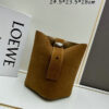 Replica Loewe Tobacco Pebble Bucket Bag in Suede Calfskin EA5287