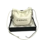 Chanel 22 Mini Handbag QS7719 – White Calfskin
