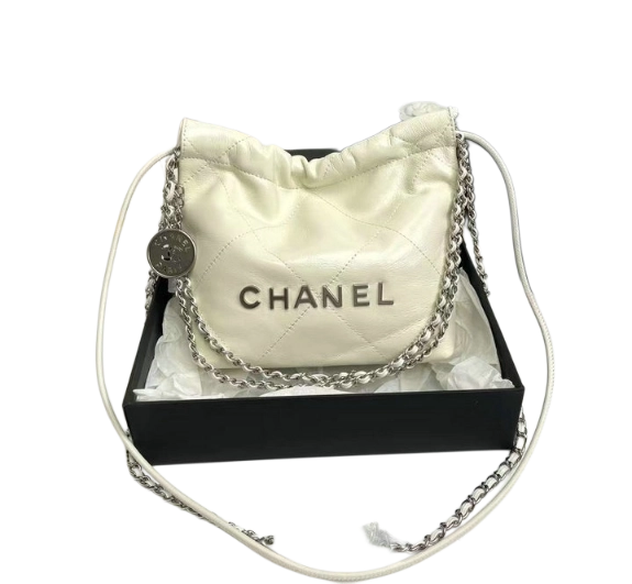 Chanel 22 Mini Handbag QS7719 – White Calfskin