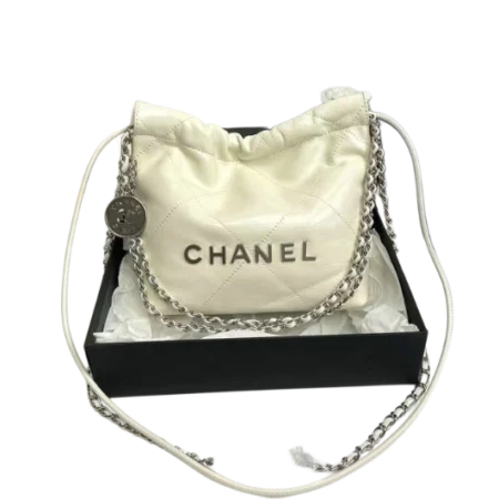 Chanel 22 Mini Handbag QS7719 – White Calfskin